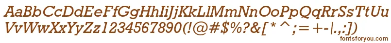 Geoslb712mediumcbtItalic Font – Brown Fonts on White Background