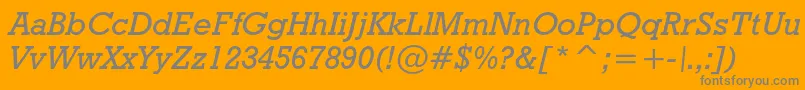 Geoslb712mediumcbtItalic Font – Gray Fonts on Orange Background