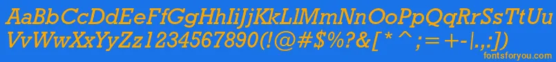 Geoslb712mediumcbtItalic Font – Orange Fonts on Blue Background