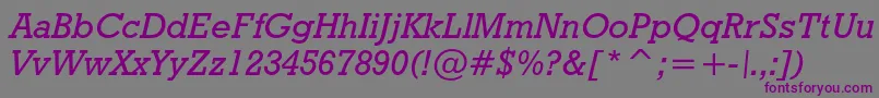 Geoslb712mediumcbtItalic Font – Purple Fonts on Gray Background