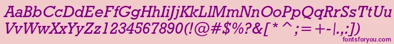 Geoslb712mediumcbtItalic Font – Purple Fonts on Pink Background