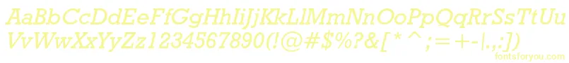 Geoslb712mediumcbtItalic Font – Yellow Fonts on White Background