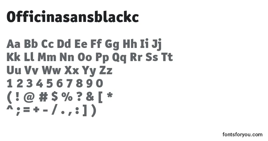 Шрифт Officinasansblackc – алфавит, цифры, специальные символы