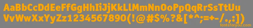 Officinasansblackc Font – Orange Fonts on Gray Background