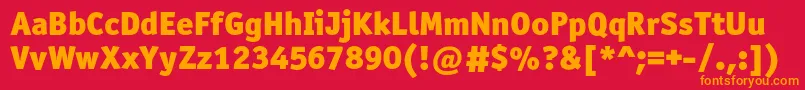 Officinasansblackc Font – Orange Fonts on Red Background