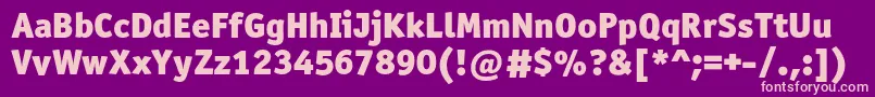 Officinasansblackc Font – Pink Fonts on Purple Background
