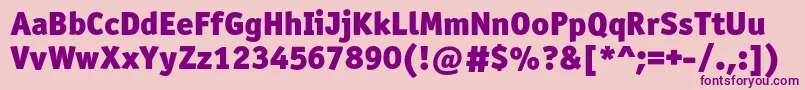 Officinasansblackc Font – Purple Fonts on Pink Background