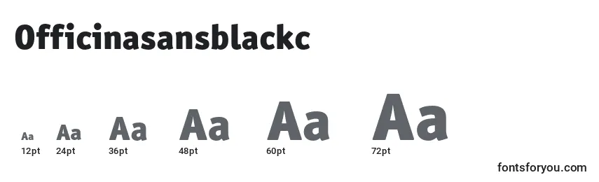 Размеры шрифта Officinasansblackc