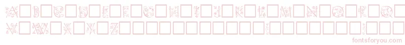 KochInitialen Font – Pink Fonts on White Background