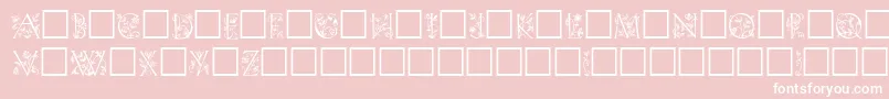 KochInitialen Font – White Fonts on Pink Background