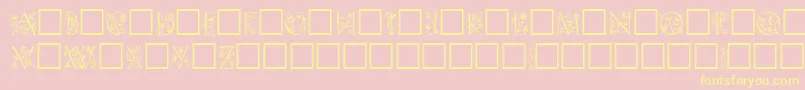 KochInitialen Font – Yellow Fonts on Pink Background