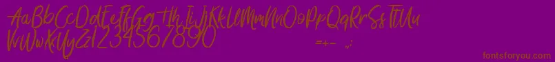 fuente SomethingInTheNight – Fuentes Marrones Sobre Fondo Morado