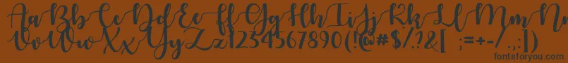 AutumnInNovember Font – Black Fonts on Brown Background