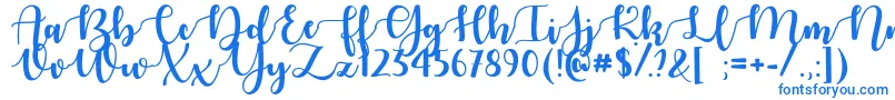 AutumnInNovember Font – Blue Fonts on White Background