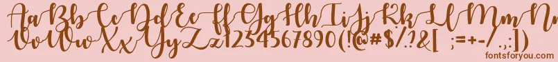 AutumnInNovember Font – Brown Fonts on Pink Background