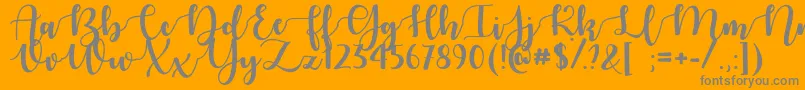 AutumnInNovember Font – Gray Fonts on Orange Background