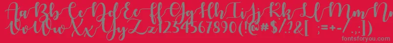 AutumnInNovember Font – Gray Fonts on Red Background