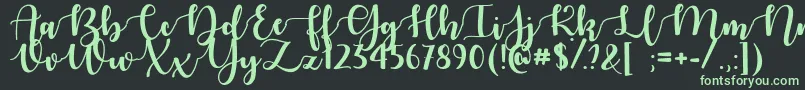 AutumnInNovember Font – Green Fonts on Black Background