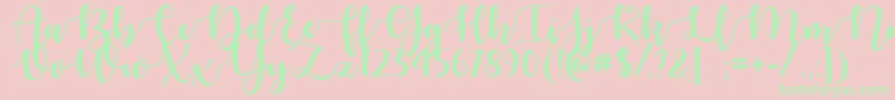 AutumnInNovember Font – Green Fonts on Pink Background