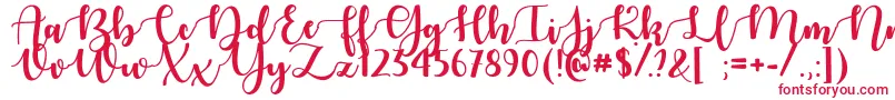 AutumnInNovember Font – Red Fonts on White Background