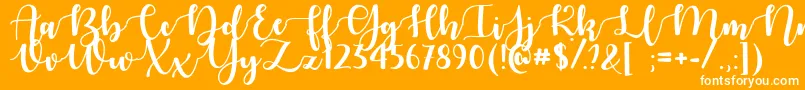 AutumnInNovember-Schriftart – Weiße Schriften auf orangefarbenem Hintergrund