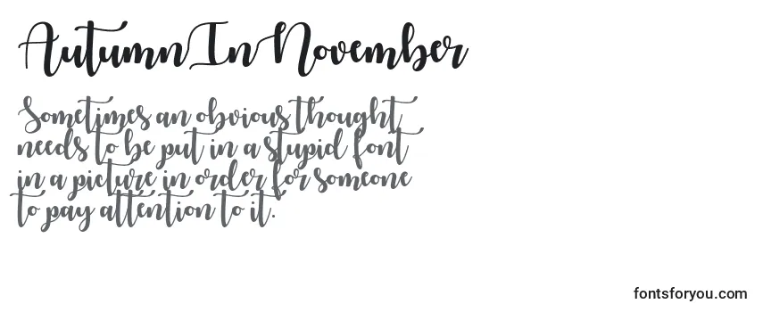 AutumnInNovember Font
