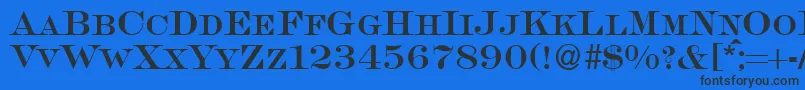 SalingersmcRegularDb Font – Black Fonts on Blue Background