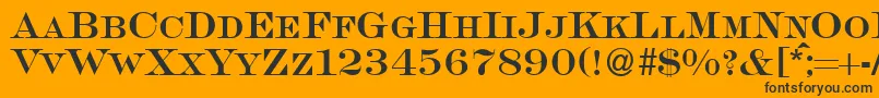 SalingersmcRegularDb Font – Black Fonts on Orange Background