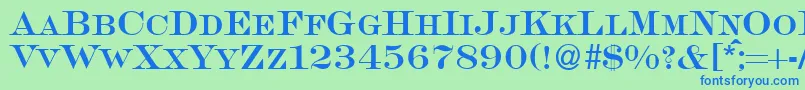 SalingersmcRegularDb Font – Blue Fonts on Green Background