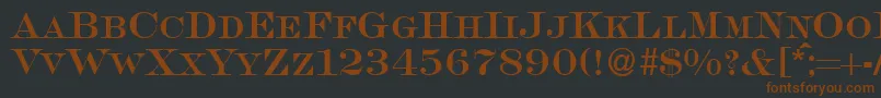 SalingersmcRegularDb-fontti – ruskeat fontit mustalla taustalla