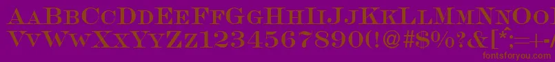 SalingersmcRegularDb Font – Brown Fonts on Purple Background