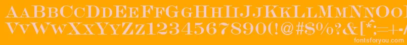 SalingersmcRegularDb Font – Pink Fonts on Orange Background