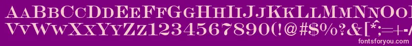 SalingersmcRegularDb Font – Pink Fonts on Purple Background