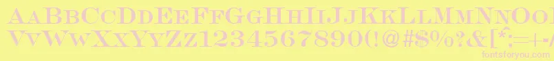 SalingersmcRegularDb Font – Pink Fonts on Yellow Background