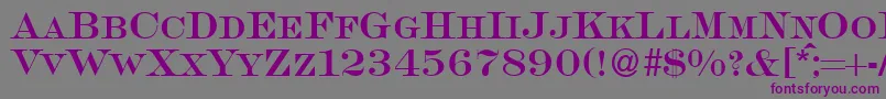 SalingersmcRegularDb Font – Purple Fonts on Gray Background