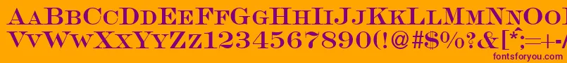 SalingersmcRegularDb Font – Purple Fonts on Orange Background