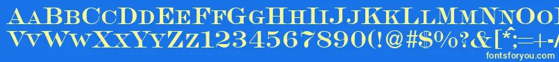 SalingersmcRegularDb Font – Yellow Fonts on Blue Background