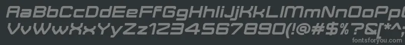 MoveXBoldItalicDemo Font – Gray Fonts on Black Background