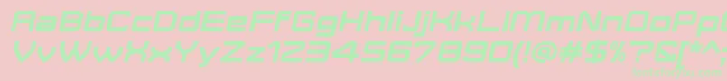 MoveXBoldItalicDemo Font – Green Fonts on Pink Background