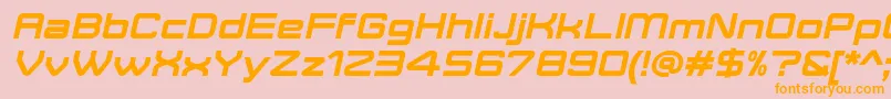 MoveXBoldItalicDemo Font – Orange Fonts on Pink Background