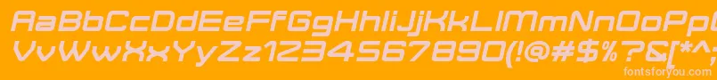 MoveXBoldItalicDemo Font – Pink Fonts on Orange Background
