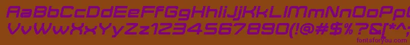 MoveXBoldItalicDemo Font – Purple Fonts on Brown Background