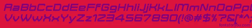 MoveXBoldItalicDemo-Schriftart – Violette Schriften auf rotem Hintergrund