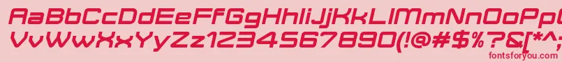 MoveXBoldItalicDemo Font – Red Fonts on Pink Background