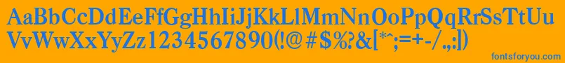 CasadserialBold Font – Blue Fonts on Orange Background