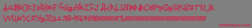 Madskilz Font – Red Fonts on Gray Background