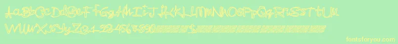 Madskilz Font – Yellow Fonts on Green Background