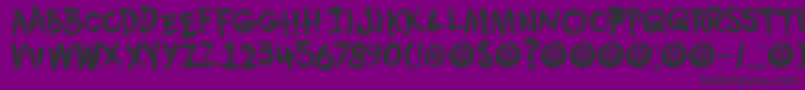 DkUmbilicalNoose-fontti – mustat fontit violetilla taustalla
