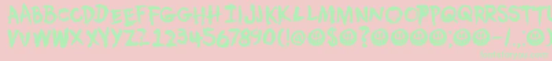 DkUmbilicalNoose Font – Green Fonts on Pink Background