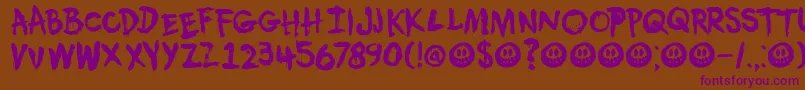 DkUmbilicalNoose Font – Purple Fonts on Brown Background